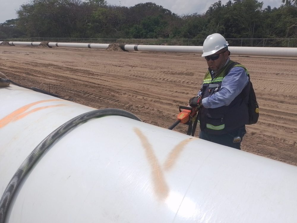 Inspección de ducto en campo con equipo de medición